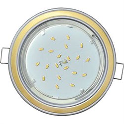Ecola GX53 H4 9022 светильник встраив. без рефл. 2 цв. серебро-золото-серебро 38х106 (к+) FD53H4ECB - фото 3240