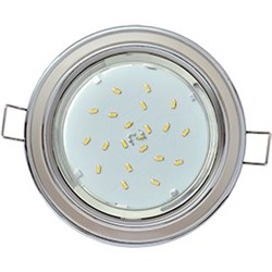 Ecola GX53 H4 9022 светильник встраив. без рефл. 2 цв. хром-жемчуг-хром 38х106 (к+) FZ53H4ECB - фото 3243