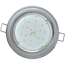Ecola GX53 H4 9022 светильник встраив. без рефл. 2 цв. хром-серебро-хром 38х106 (к+) FR53H4ECB - фото 3245