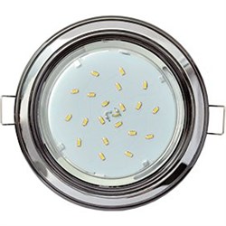Ecola GX53 H4 9022 светильник встраив. без рефл. 2 цв. черный хром-хром-черный хром 38х106 (к+) FF53H4ECB - фото 3250