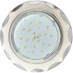 Ecola GX53 H4 DL3902 светильник встраив. без рефл.  Звезда под стеклом Белый блеск / хром 106х38 (к+) FW53STECB - фото 3257