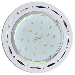Ecola GX53 H4 DL5385  светильник встраив. без рефл. Точки-полоски по кругу Белый/Алюм 20x110 (к+) FW5385ECB - фото 3275