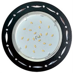 Ecola GX53 H4 DL5385  светильник встраив. без рефл. Точки-полоски по кругу Черный/Алюм 20x110 (к+) FB5385ECB - фото 3278