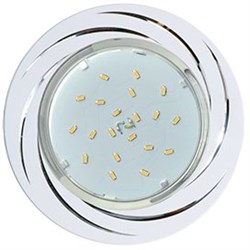 Ecola GX53 H4 DL5386  светильник встраив. без рефл. Вихрь Белый/Алюм 20x110 (к+) FW5386ECB - фото 3279