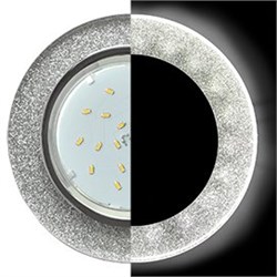 Ecola GX53 H4 LD5310 Glass Стекло Круг с подсветкой  хром - серебряный блеск 38x126 (к+) SS53RNECH - фото 3315