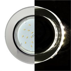 Ecola GX53 H4 LD5310 Glass Стекло Круг с подсветкой  хром - хром (зеркальный) 38x126 (к+) SM53RNECH - фото 3316