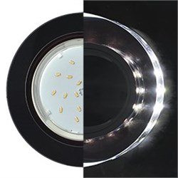 Ecola GX53 H4 LD5310 Glass Стекло Круг с подсветкой  черный хром - черный 38x126 (к+) SP53RNECH - фото 3318