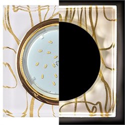 Ecola GX53 H4 LD5311 Glass Стекло Квадрат скошенный край с подсветкой  золото - золото на белом 38x120x120 (к+) SG53SNECH - фото 3319