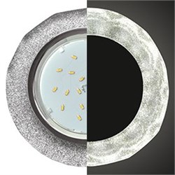 Ecola GX53 H4 LD5313 Glass Стекло Круг с вогнутыми гранями с подсветкой  хром - серебряный блеск 38x126 (к+) SS53RCECH - фото 3334