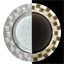 Ecola GX53 H4 LD5316 Glass Стекло Круг с квадратными плитками Жемчуг с подсветкой  хром - матовый 38x120 (к+) SL53TPECH - фото 3341