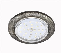 Ecola GX53 H4 светильник встраив. без рефл.  Черная шагрень 38x106 (к+) SC53H4ECB - фото 3396