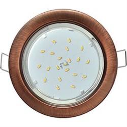 Ecola GX53 H4 светильник встраив. без рефл.  Черненая медь 38x106 - 2pack (кd102) FP53P2ECB - фото 3400