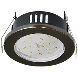 Ecola GX53 H9 защищенный IP65 светильник встраив. без рефл. черный хром 98х55 FB5365ECB - фото 3425