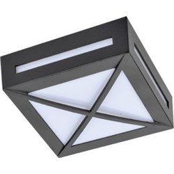 Ecola GX53 LED 3083W светильник накладной IP65 матовый Квадрат с решеткой металл. 1*GX53 Черный 136x136x55 FB53SGECH - фото 3430