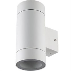 Ecola GX53 LED 8013A светильник накладной IP65 прозрачный Цилиндр металл. 2*GX53 Белый матовый 205x140x90 FW53C2ECH - фото 3444