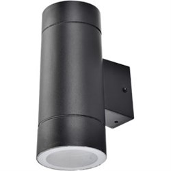 Ecola GX53 LED 8013A светильник накладной IP65 прозрачный Цилиндр металл. 2*GX53 Черный 205x140x90 FB53C2ECH - фото 3449