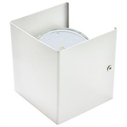 Ecola GX53-N51 светильник настенный бра прямоугольный матовый белый 1* GX53 100х100х90 (1 из цв. уп. по 2) FQN51FECB - фото 3480