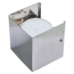 Ecola GX53-N51 светильник настенный бра прямоугольный хром 1* GX53 100х100х90 (1 из цв. уп. по 2) FCN51FECB - фото 3483