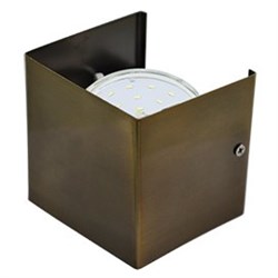 Ecola GX53-N51 светильник настенный бра прямоугольный черненая бронза 1* GX53 100х100х90 (1 из цв. уп. по 2) FNN51FECB - фото 3484