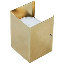 Ecola GX53-N52 светильник настенный бра прямоугольный золото 2* GX53 100х140х90 (1 из цв. уп. по 2) FGN52FECB - фото 3486