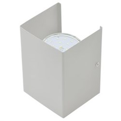 Ecola GX53-N52 светильник настенный бра прямоугольный серый 2* GX53 100х140х90 (1 из цв. уп. по 2) FYN52FECB - фото 3487