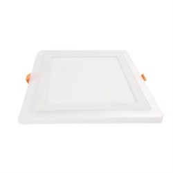 Ecola LED downlight встраив.2041 Квадратный даунлайт с драйвером с подсветкой 16(12+4)W 220V 6500K / 6500K 195x195x20 DHRD16ELC - фото 3661