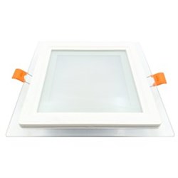 Ecola LED downlight встраив.2042 Квадратный даунлайт со стеклом и подсветкой с драйвером 12W 220V 4200K 160x160x35 DJRV12ELC - фото 3665