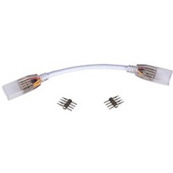 Ecola LED strip 220V connector гибкий соединитель лента-лента 4-х конт с разъемами для ленты IP68 RGB 16x8 SCVM16ESB - фото 3775