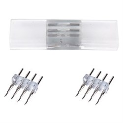 Ecola LED strip 220V connector комплект для упрощенного соединения лента-лента 4-х конт для ленты IP68 RGB 16x8 SCNM16ESB - фото 3787