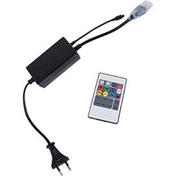 Ecola LED strip 220V RGB IR controller (IP20) 1000W 4,5A для ленты 220V 14x7 IP68 с инфракрасным пультом CR141KESB - фото 3801