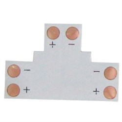 Ecola LED strip connector гибкая соед. плата T для зажимного разъема 2-х конт.  8 mm уп. 5 шт. SC28FTESB - фото 3920