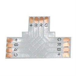 Ecola LED strip connector гибкая соед. плата T для зажимного разъема 4-х конт. 10 mm уп. 5 шт. SC41FTESB - фото 3922