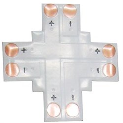 Ecola LED strip connector гибкая соед. плата X для зажимного разъема 2-х конт. 10 mm уп. 5 шт. SC21FXESB - фото 3924