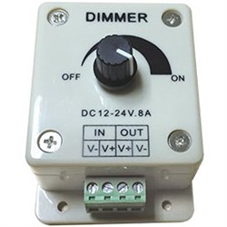 Ecola LED strip Dimmer 8A 96W 12V (192W 24V) с винтовыми клеммами и ручкой для управления CDM08AESB - фото 3968