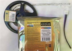 Ecola LED strip PRO  4,8W/m 12V IP20  8mm  60Led/m RGB разноцветная светодиодная лента на катушке  5м. P2LF05ESB - фото 4032