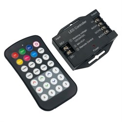 Ecola LED strip RGB RF  controller 24A 288W 12V (576W 24V) с кнопочным черным радиопультом RFK24BESB - фото 4137