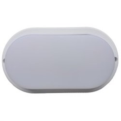 Ecola LED ДПП светильник Овал накладной IP65 матовый белый 12W 220V 6500K 160x90x40 DPLD12ELC - фото 4226