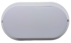 Ecola LED ДПП светильник Овал накладной IP65 матовый белый 18W 220V 4200K 200x100x40 DPLV18ELC - фото 4227