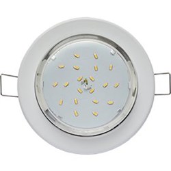 Ecola Light GX53-H6 светильник металл. встраиваемый плоский белый 101x16 TW5325ECB - фото 4288