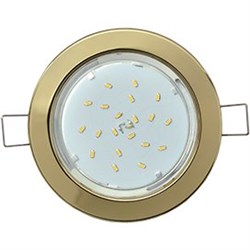 Ecola Light GX53-H6 светильник металл. встраиваемый плоский золото 101x16 TG5325ECB - фото 4289