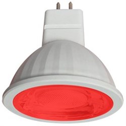Ecola MR16   LED color  9,0W  220V GU5.3 Red Красный (насыщенный цвет) прозрачная 47x50 M2CR90ELT - фото 4374