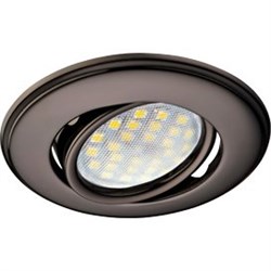 Ecola MR16 DH03 GU5.3 Светильник встр. поворотный выпуклый (скрытый крепеж лампы) Черный Хром 25x88 (кd74) FT1601EFS - фото 4444