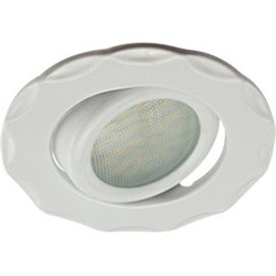Ecola MR16 DH07 GU5.3 Светильник встр. поворотный Звезда (скрытый крепеж лампы)  Белый 25x88 (кd74) FD1602EFS - фото 4445