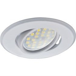 Ecola MR16 DH09 GU5.3 Светильник встр. поворотный плоский (скрытый крепеж лампы) Белый 25x90 (кd74) FW1603EFS - фото 4456