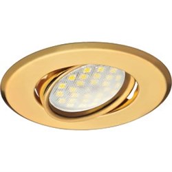 Ecola MR16 DH09 GU5.3 Светильник встр. поворотный плоский (скрытый крепеж лампы) Золото 25x90 (кd74) FG1603EFS - фото 4458