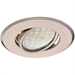 Ecola MR16 DH09 GU5.3 Светильник встр. поворотный плоский (скрытый крепеж лампы) Сатин-Хром 25x90 (кd74) FN1603EFS - фото 4460