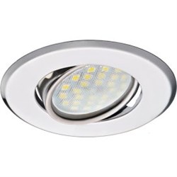 Ecola MR16 DH09 GU5.3 Светильник встр. поворотный плоский (скрытый крепеж лампы) Хром 25x90 (кd74) FC1603EFS - фото 4461