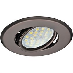 Ecola MR16 DH09 GU5.3 Светильник встр. поворотный плоский (скрытый крепеж лампы) Черный Хром 25x90 (кd74) FT1603EFS - фото 4462