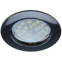 Ecola MR16 DL100 GU5.3 Светильник встр. литой Черный Хром 24x75 FB1601EFF - фото 4469