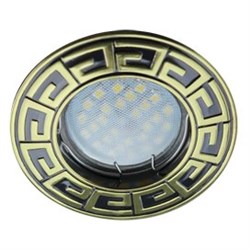 Ecola MR16 DL110A GU5.3 Светильник встр. литой Антик Черный Хром/Золото 24x86 (кd74) FM1602EFF - фото 4482